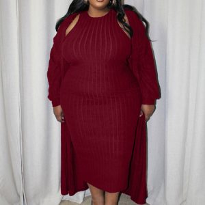 Large size women's new casual fashion long-sleeved jacket two-piece suit