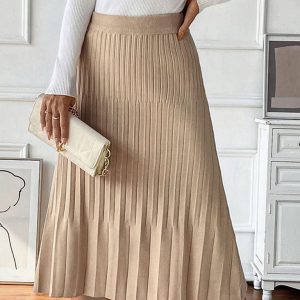 New Pleated Knit Skirt
