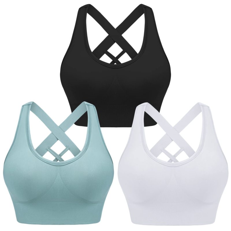 Four seasons women's solid sports nylon sports bra - Image 3