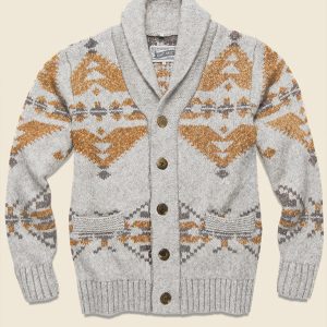 Jacquard Outer Wear Sweater Long Sleeve Knitted Jacket Top