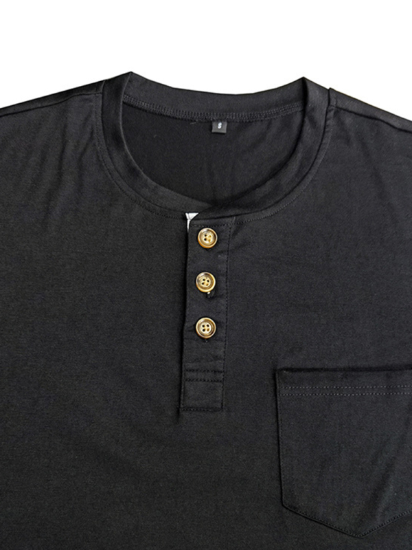 Men's long-sleeved t-shirt foreign trade t-shirt solid color bottoming shirt - Image 12