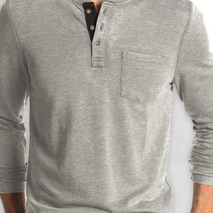 Men's long-sleeved t-shirt foreign trade t-shirt solid color  bottoming shirt