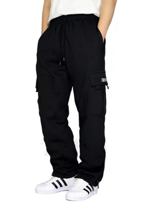 New sports and leisure loose foot multi-pocket tether men's loose overalls trousers - Image 15