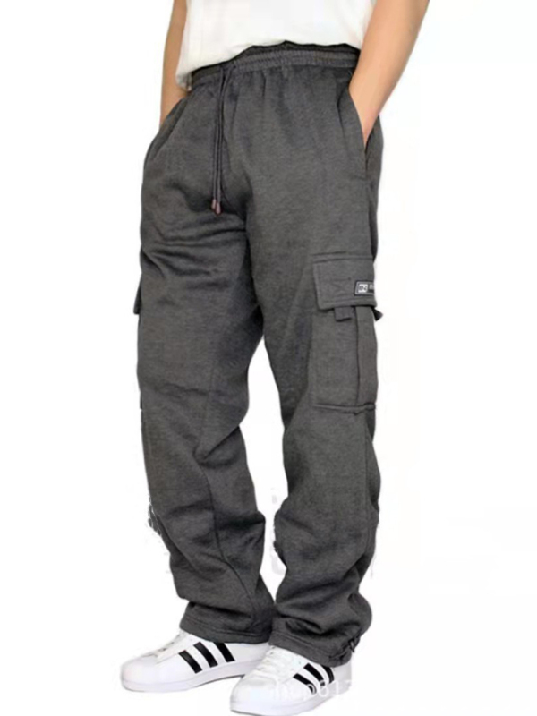 New sports and leisure loose foot multi-pocket tether men's loose overalls trousers - Image 2