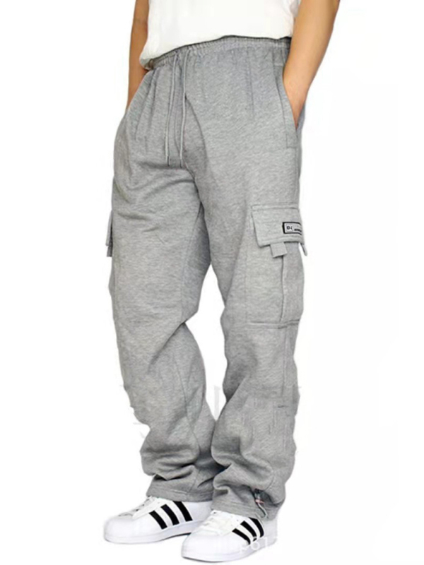 New sports and leisure loose foot multi-pocket tether men's loose overalls trousers - Image 8