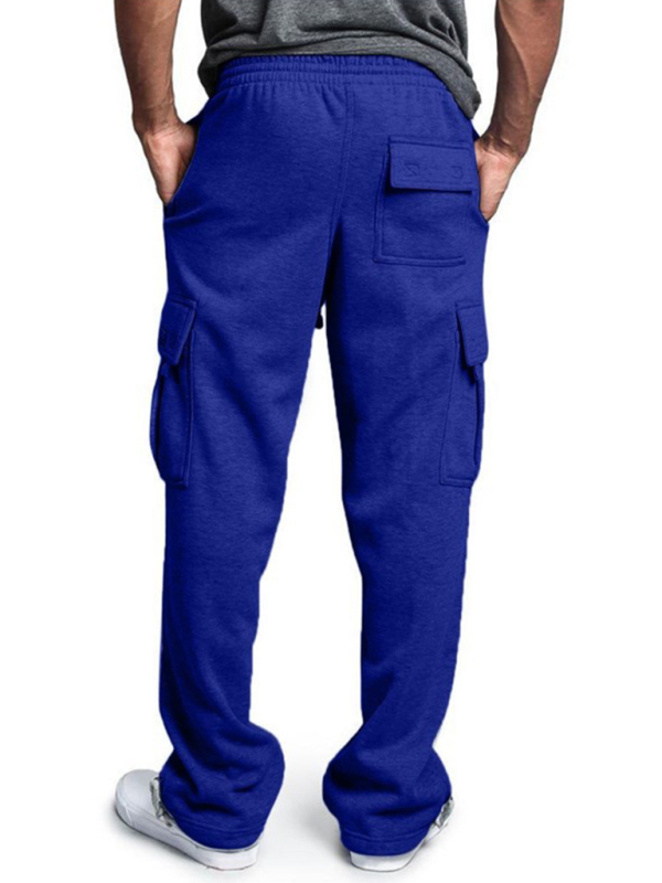 New sports and leisure loose foot multi-pocket tether men's loose overalls trousers - Image 11