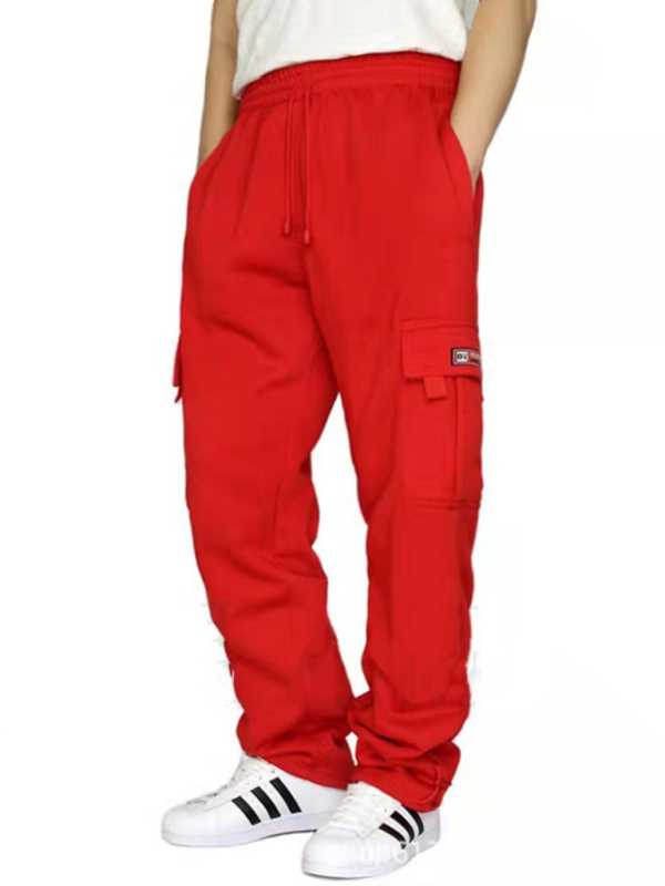 New sports and leisure loose foot multi-pocket tether men's loose overalls trousers - Image 5