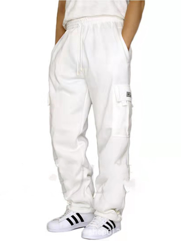 New sports and leisure loose foot multi-pocket tether men's loose overalls trousers - Image 7