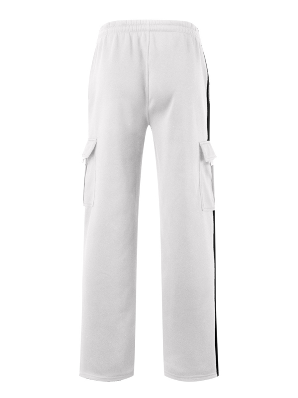 Men's autumn and winter velvet loose multi-pocket lanyard overalls - Image 7