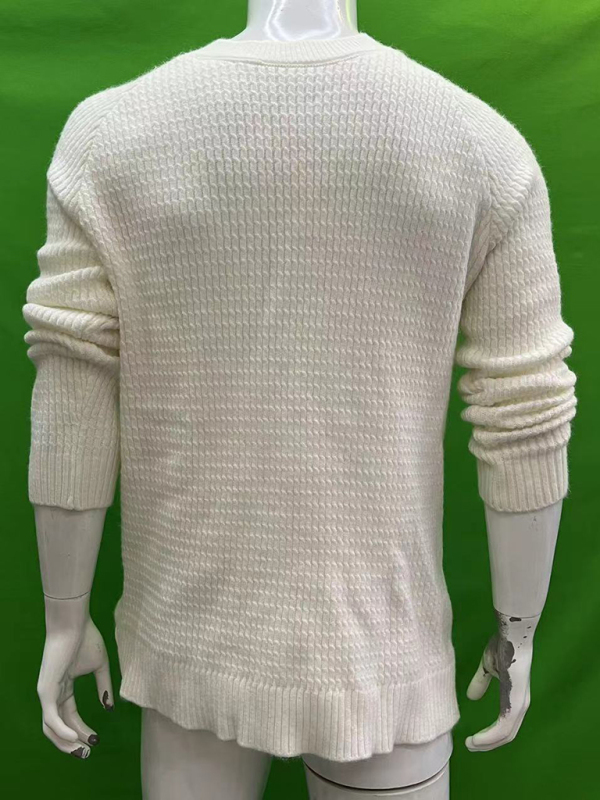 Men's Casual Fashion Shoulder Contrast Color Long Sleeve Knitted Sweater - Image 3