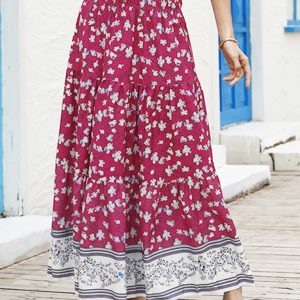Ladies Casual Fashion Boho Print Skirt