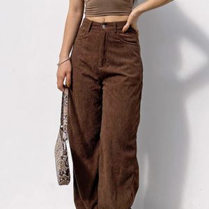 Women'S Slim Straight Wide Leg Trousers