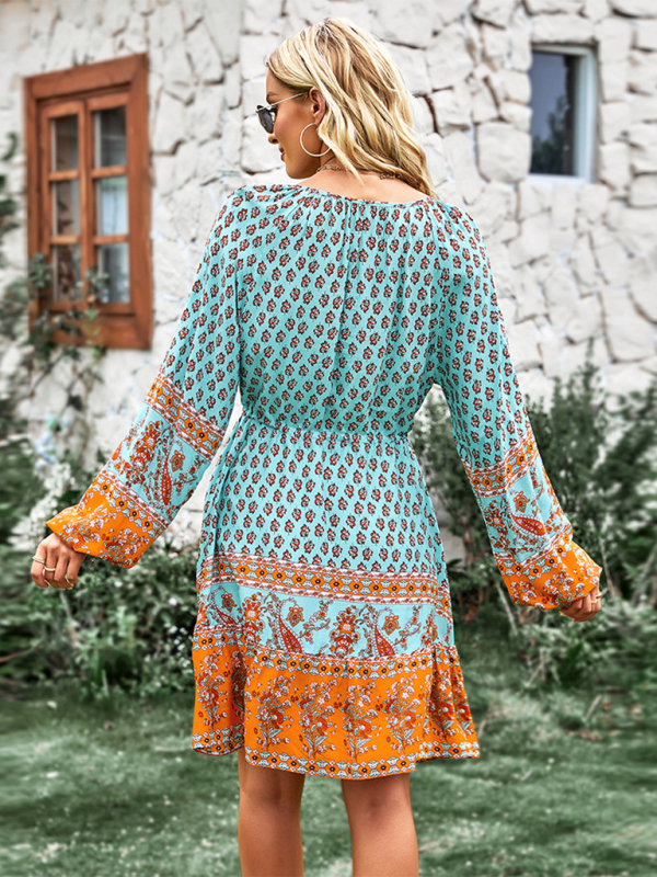 Bohemian Print Vacation Dress for Women - Image 12