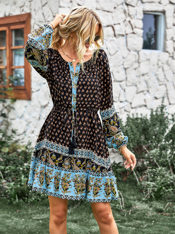 Bohemian Print Vacation Dress for Women - Image 7