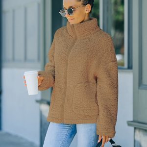 Lamb hair imitation coat for women's winter wear European and American warm coat