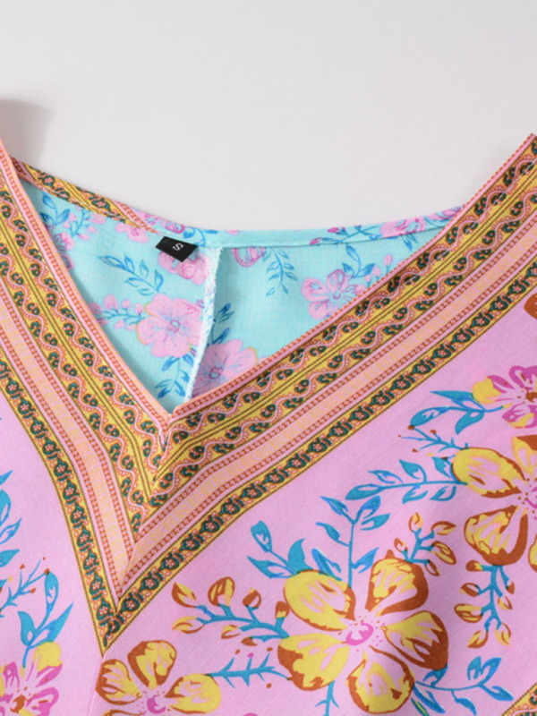 Bohemian Summer Floral Woven Sleeveless Dress - Image 17