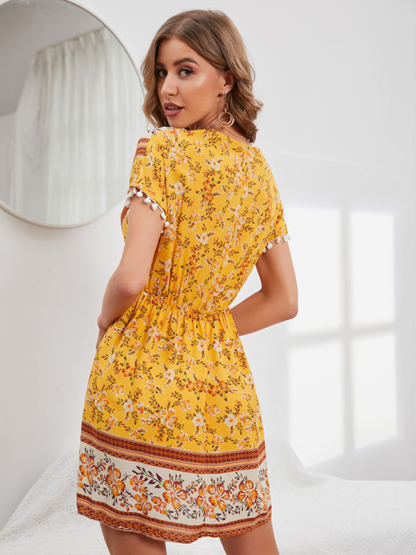 Bohemian Summer Floral Woven Sleeveless Dress - Image 13