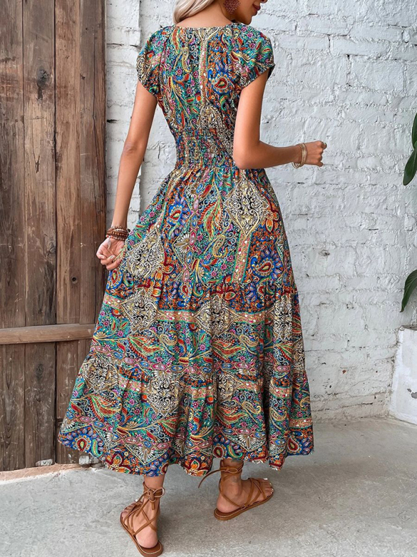 Summer new temperament fashion high waist bohemian dress - Image 5