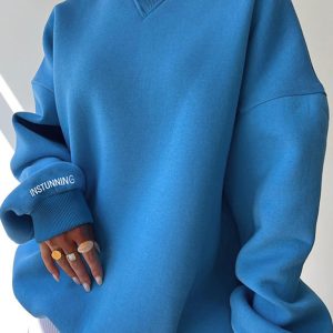 Loose and versatile casual commuting loose thread collar new sweater