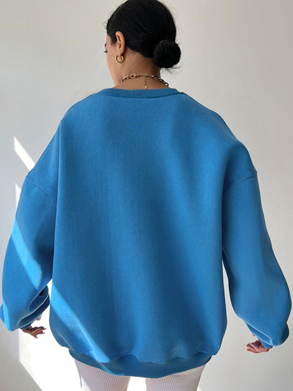 Loose and versatile casual commuting loose thread collar new sweater - Image 4