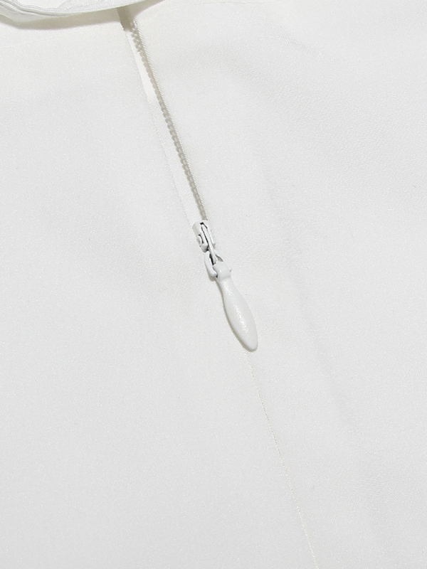 Lace Square Neck Slip Dress Slim Backless White French Dress - Image 2