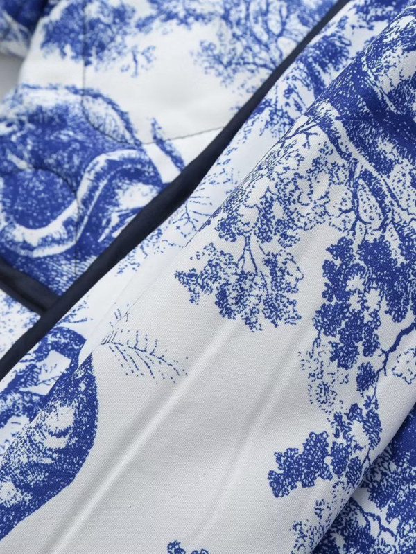 New printed cotton-padded jacket with double pockets - Image 12