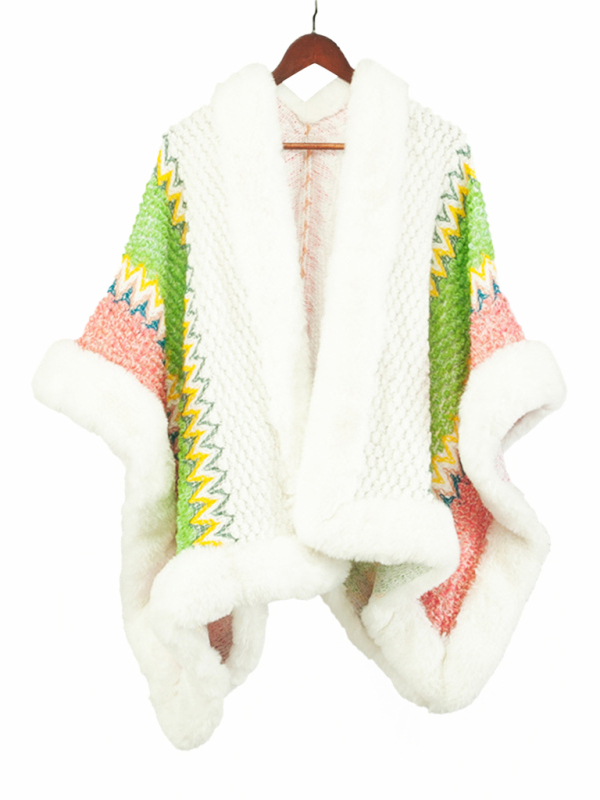 Women's new cape with stylish thickened cardigan mid-length loose coat - Image 12