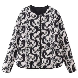 Women’s Animal Print Knit Jacket