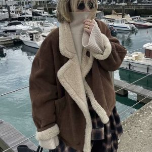 Women's New Retro Casual Lamb Wool Jacket