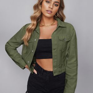 Women's new casual denim short jacket