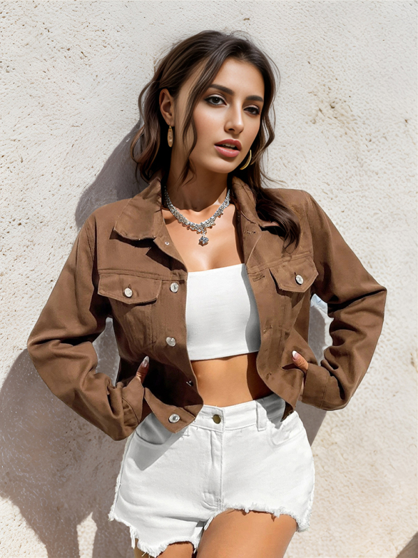 Women's new casual denim short jacket - Image 23