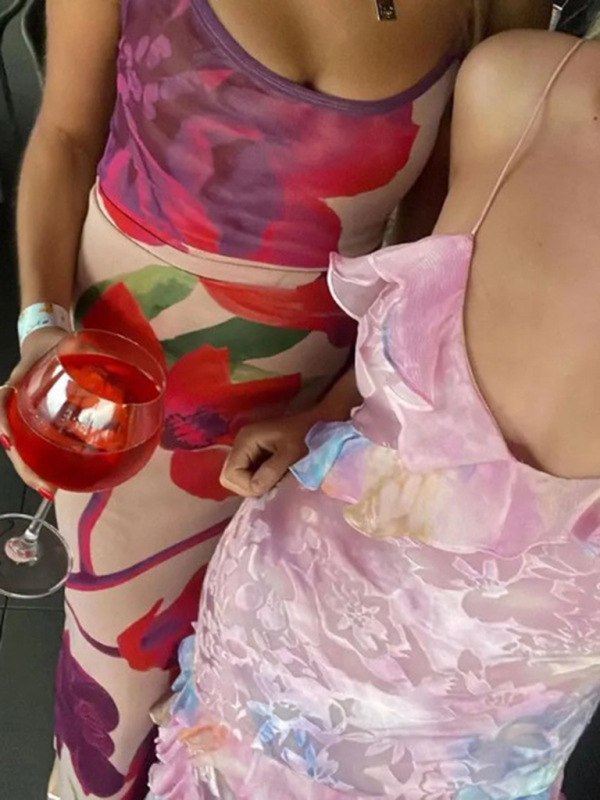 New holiday wavy edge suspender dress - Image 4