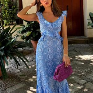 New Fashion Heavy Embroidery Layered Dress