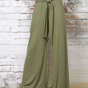 Solid color drapey wide-leg pants, casual and versatile, soft and comfortable yoga pants