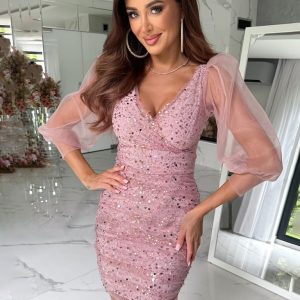 New sequin long sleeve casual party fashion women's dress